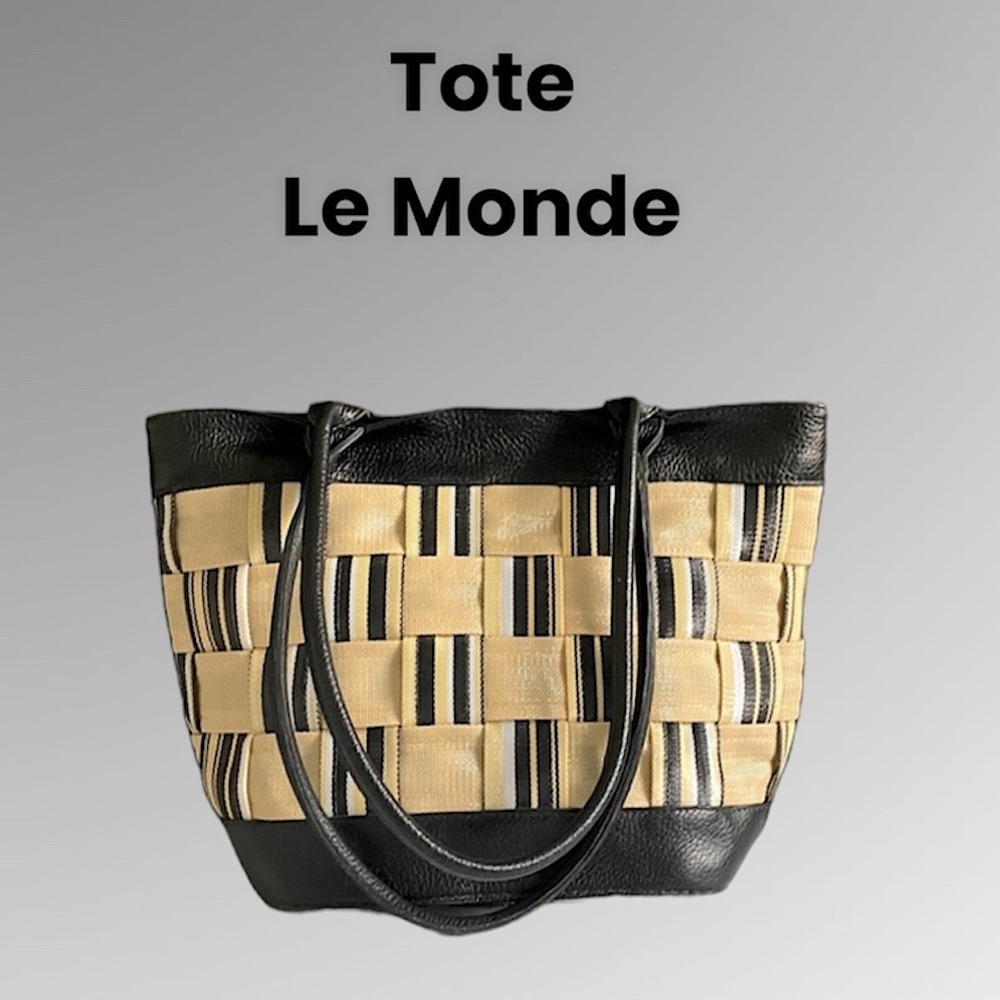 Tote Lemonde leather and wootex shoulder bag/tote